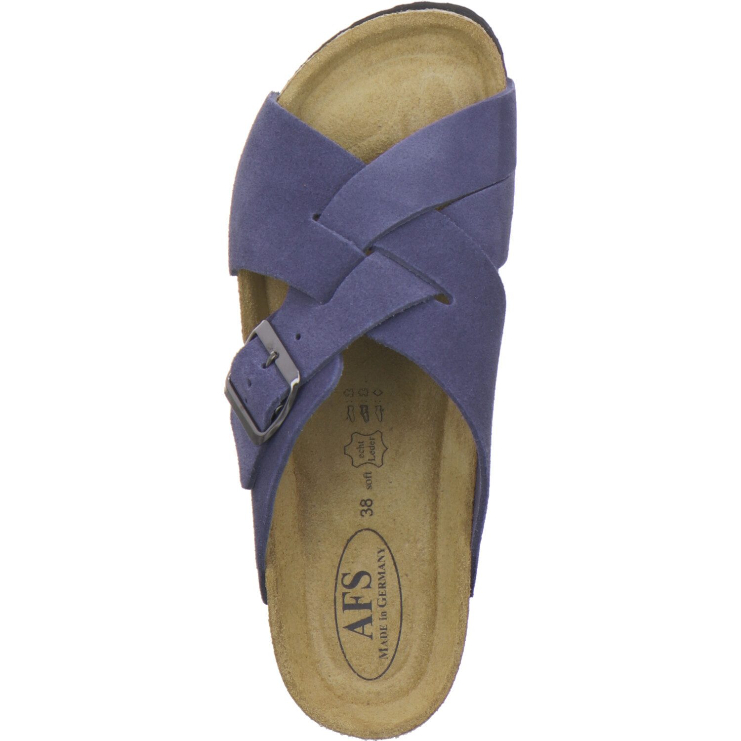 AFS-Schuhe 214153 Kralle Pantolette für Damen mit Fußbett, bequeme Sandalen aus Leder