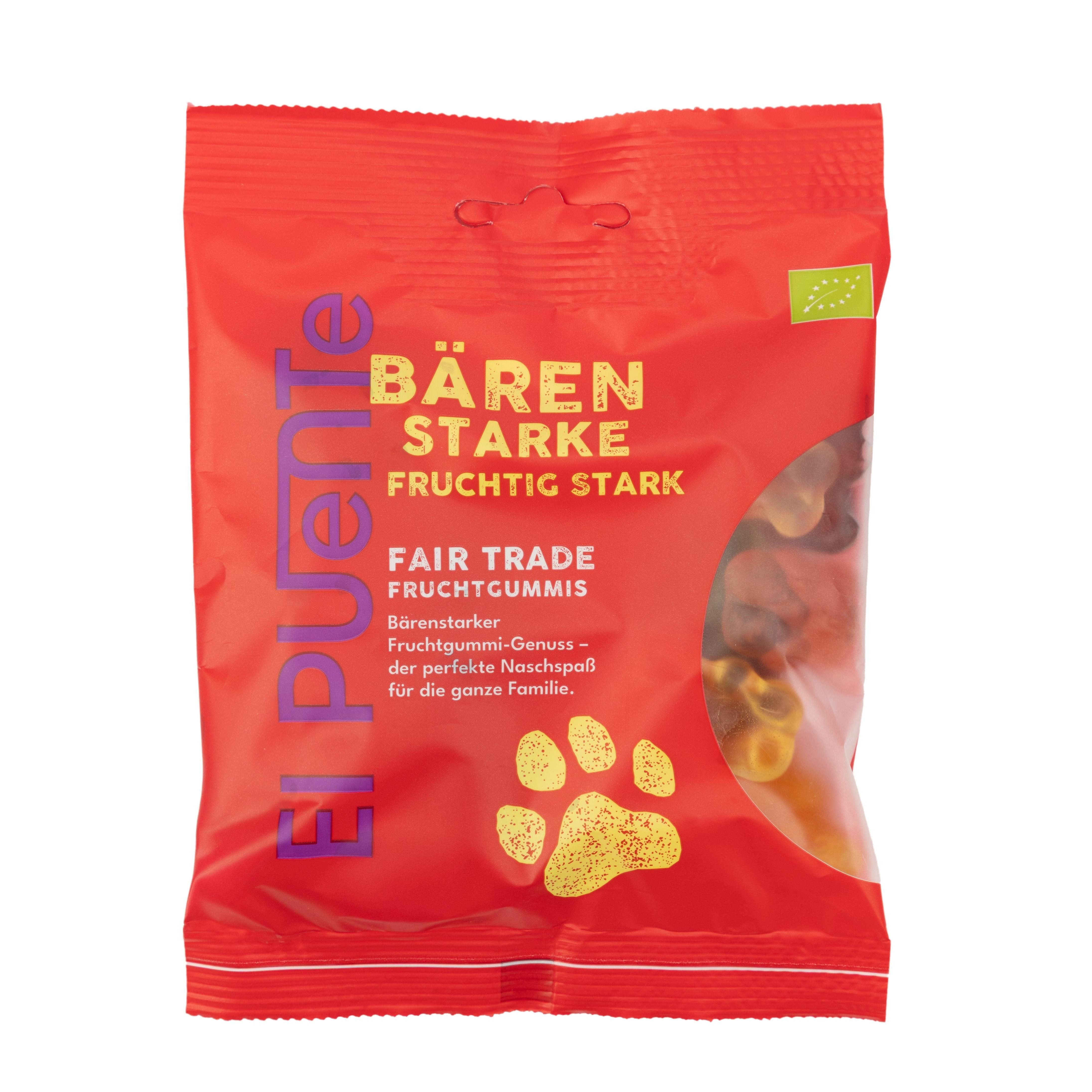 El Puente Knabberei Bärenstarke - Bio-Fruchtgummi, Fair Trade, Bio, Glutenfrei, Fair Trade