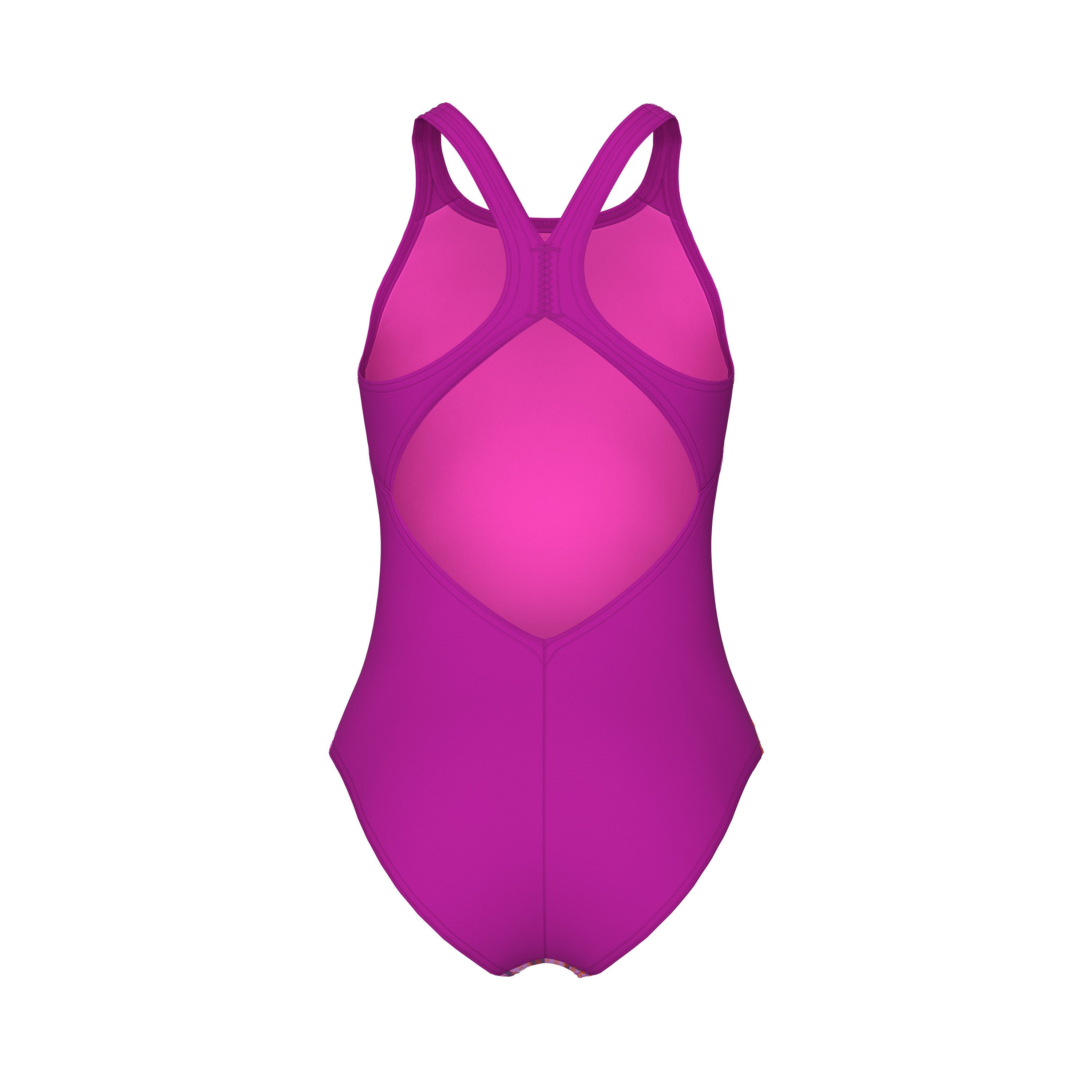 Arena Badeanzug G ARENA MULTI COLOURS SWIMSUIT V BACK für Mädchen für intensives Schwimmtraining, sportlicher Stil