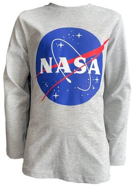 NASA Langarmshirt 2x NASA Langarm T-Shirts Doppelpack Jungen + Mädchen Sweatshirt NASA Logo Druck