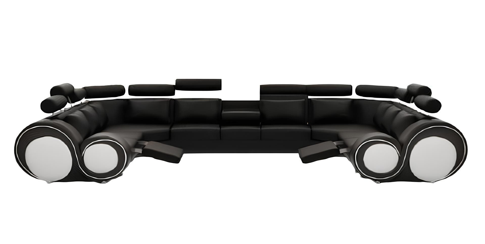 JVmoebel Wohnlandschaft Designer Eckcouch mit USB-Anschluss und Lederpolsterung, 1 Teile, Made in Europa