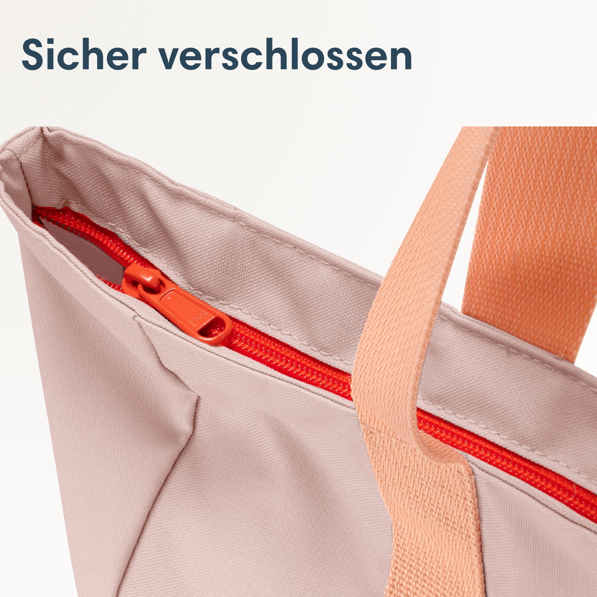 LARKSON Strandtasche Linn Strandtasche mit Reißverschluss (1-tlg), Große Beach Bag für Strand und Urlaub, Wasserabweisend