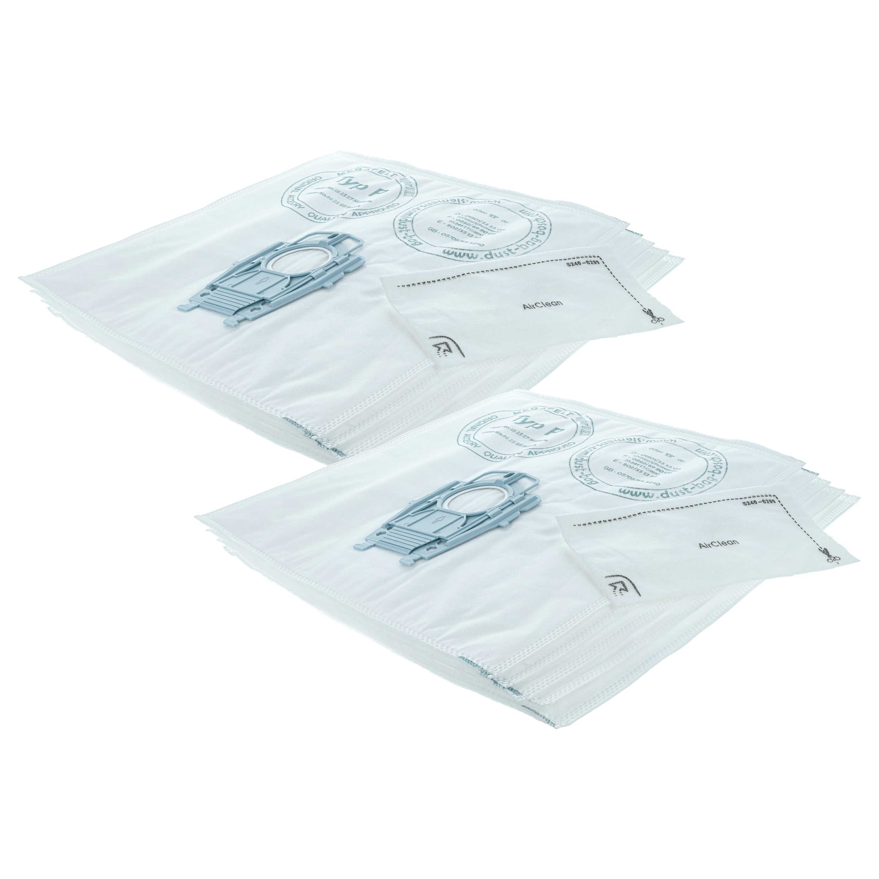 vhbw Filter-Set, Zubehör für Swirl / Siemens / Privileg / Bosch / Constructa / Ergomaxx Swirl S 71, S71, Siemens Typ P, 00461349, 00461707, 00461708, 00462587, 00462588, 468264, BBZ123FP, BBZ41FP, VZ41AFP, Privileg Typ P, Bosch 00461349, 00461707, 00461708, 00462587, 00462588, 468264, BBZ123FP, BBZ41FP, Typ P, VZ41AFP, Constructa Typ P, Ergomaxx 00468264