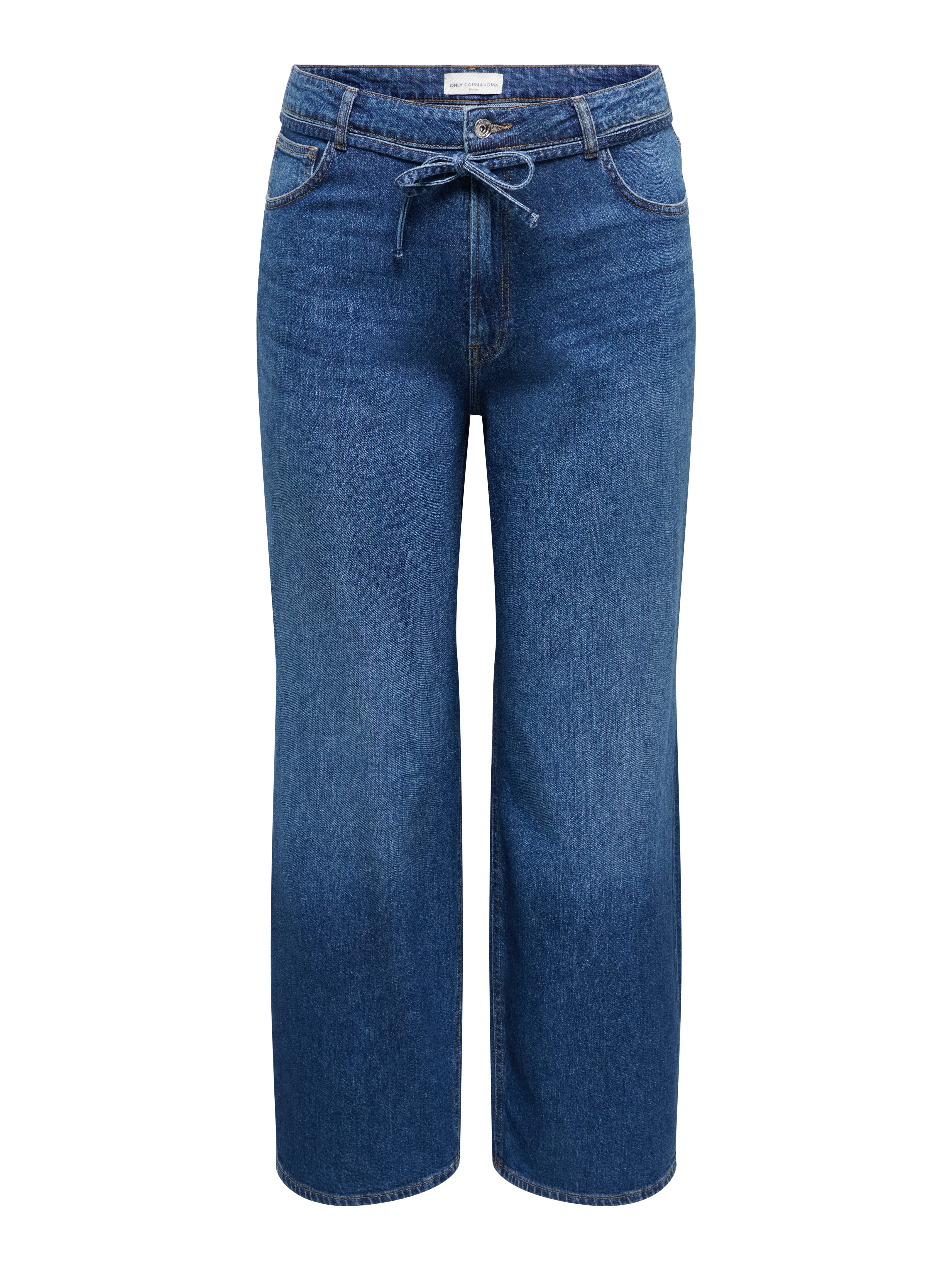 ONLY CARMAKOMA Straight-Jeans CARGIANNA MW STRAIGHT DNM BOX NOOS Baumwollmischung, Regular Waist