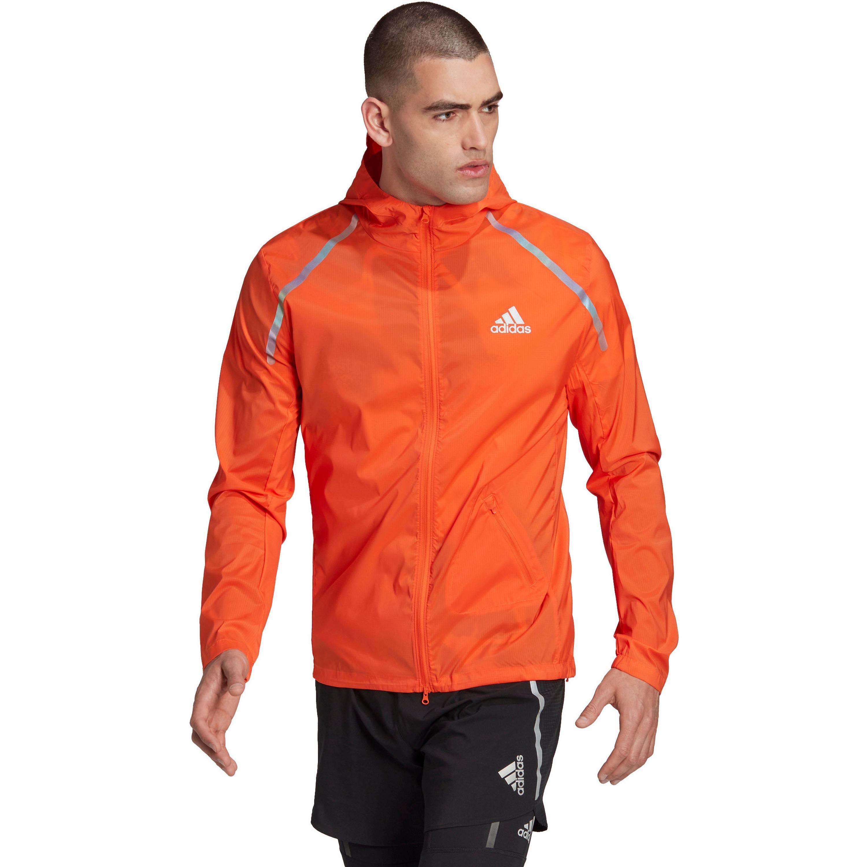 Performance adidas impact orange Marathon semi Laufjacke