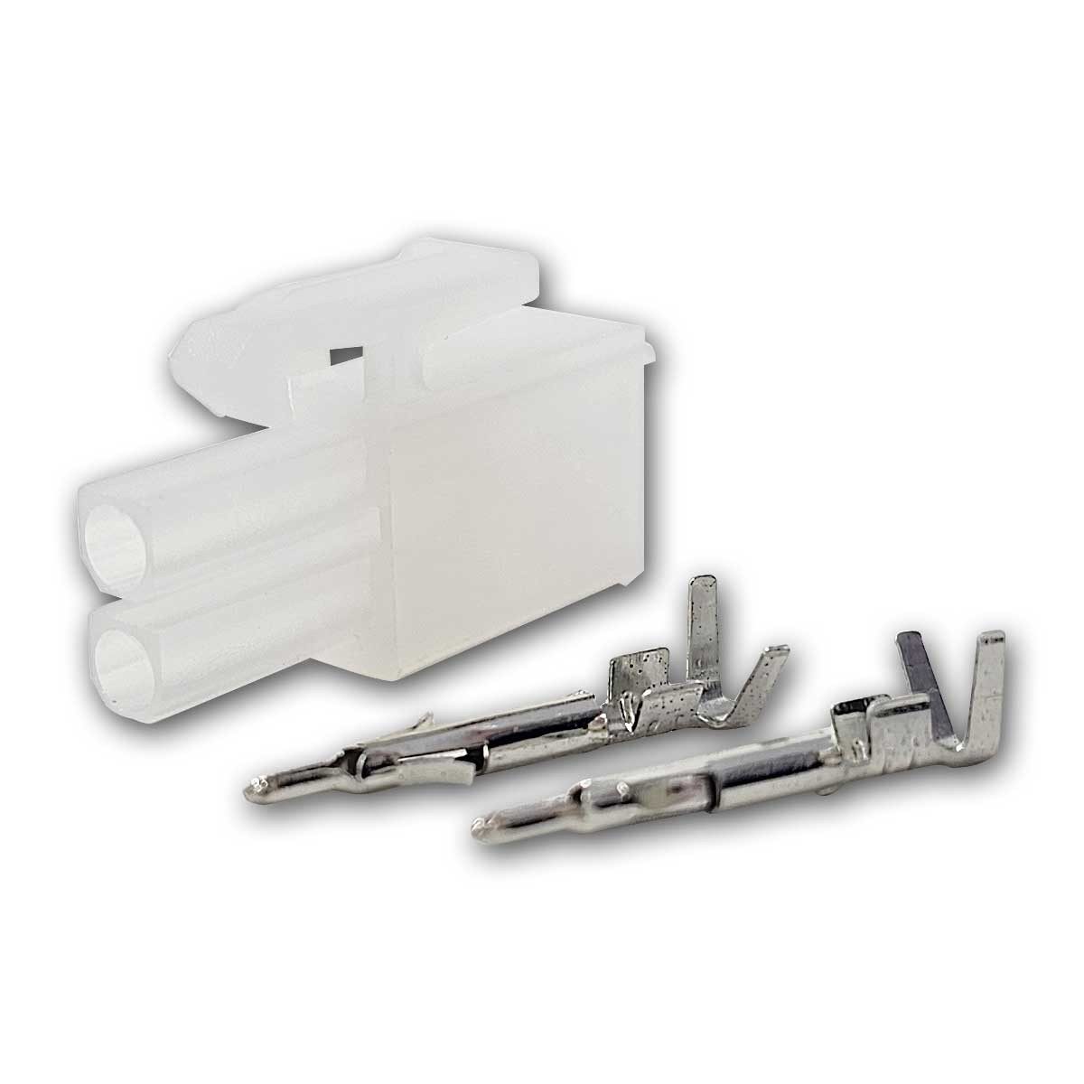 world-trading-net DIN-Stecker AMP-Stecker 2-polig, mit Crimpkontakten, 10er Pack