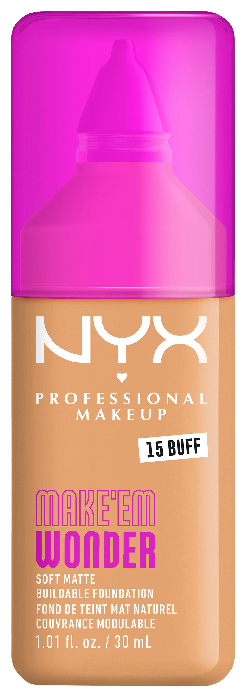 NYX PROFESSIONAL MAKEUP Foundation MAKE 'EM WONDER FOUNDATION, perfekter No-Makeup-Makeup-Look bis zum Full Glam