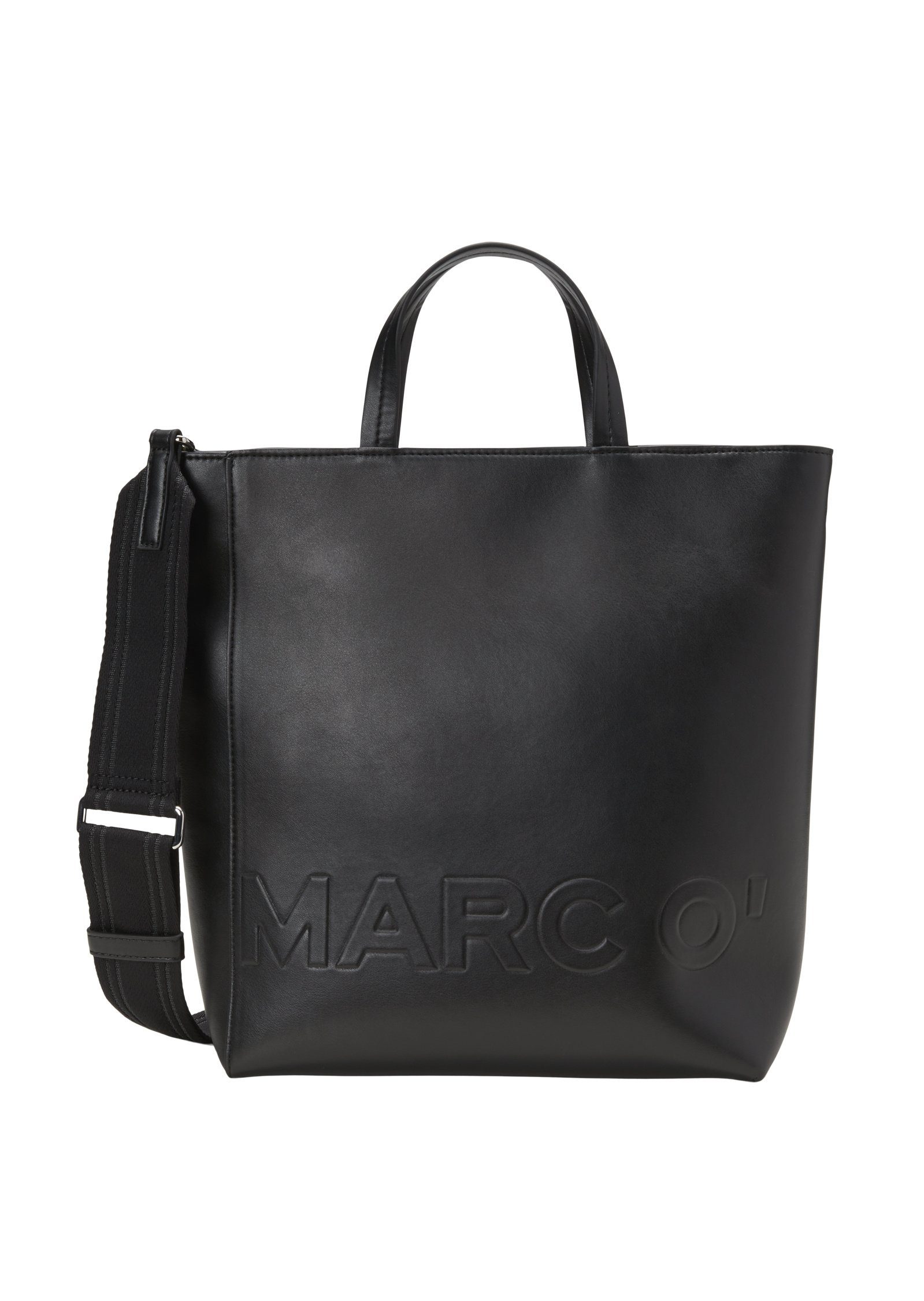 Marc O'Polo Shopper aus einer Lederalternative aus recyceltem Polyester schwarz