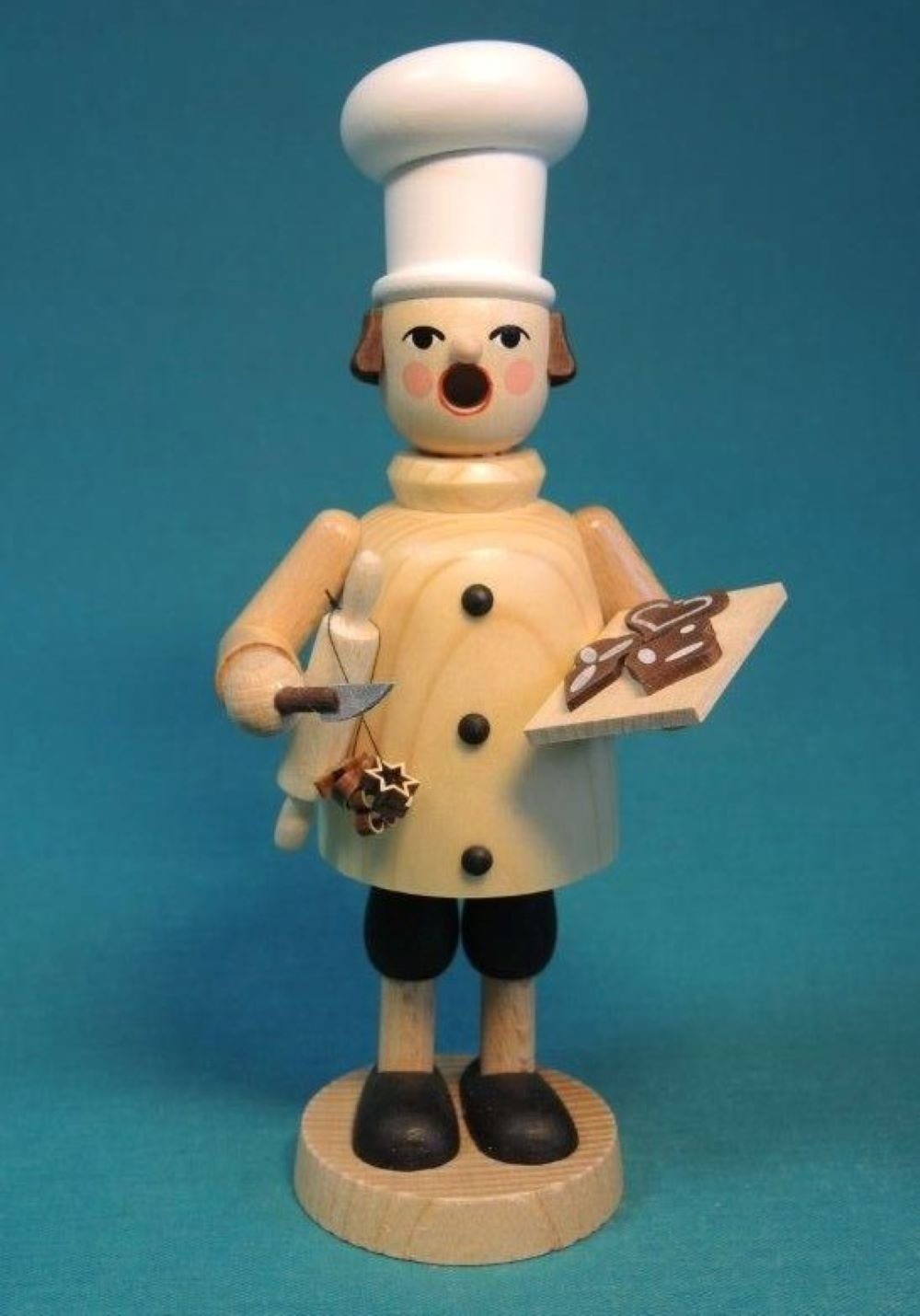 Richard Glaesser Фигурка курильщик Pfefferkuchenbäcker, Höhe 19cm, Handwerkskunst original Erzgebirge