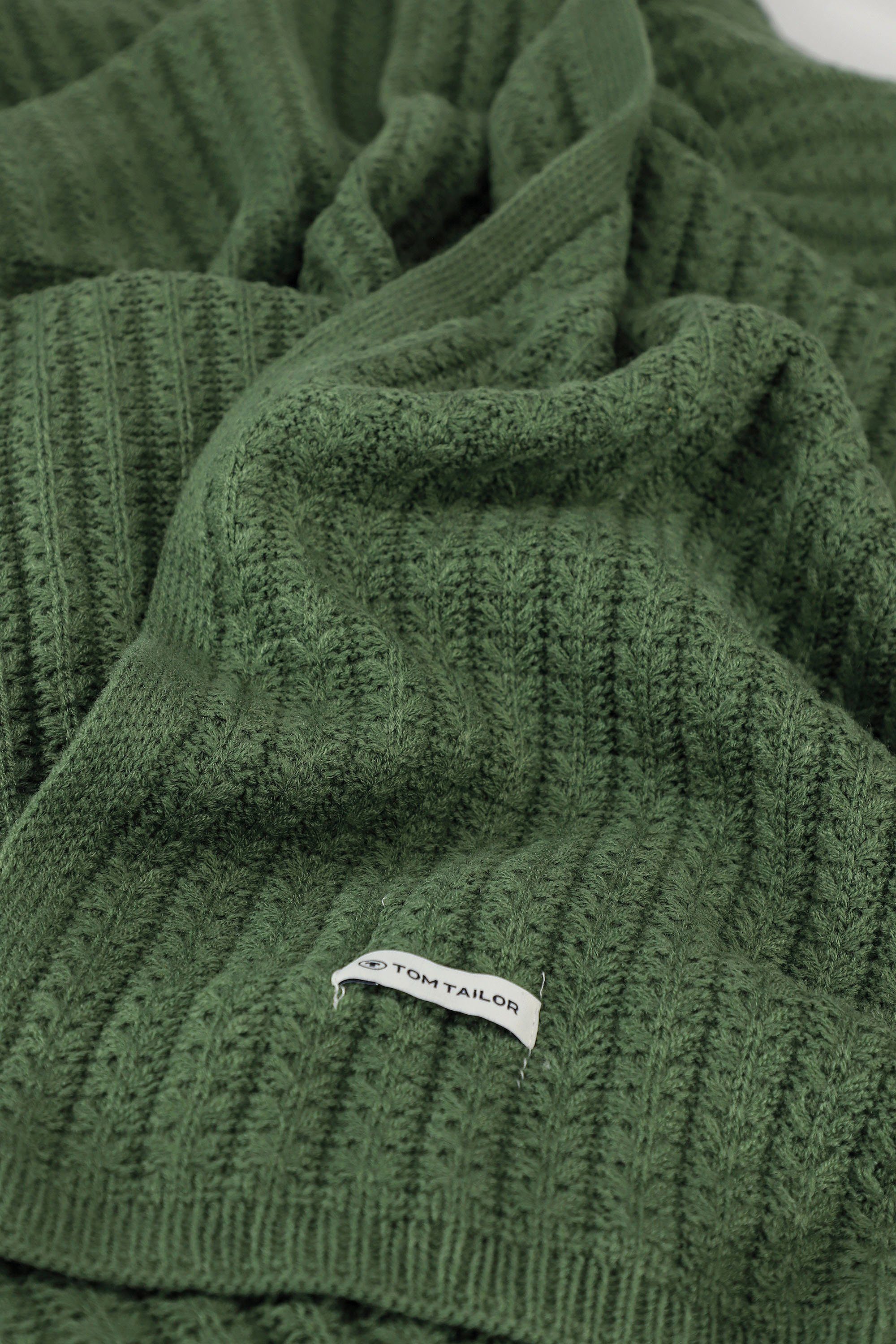 Plaid Knitted, HOME TOM grün TAILOR