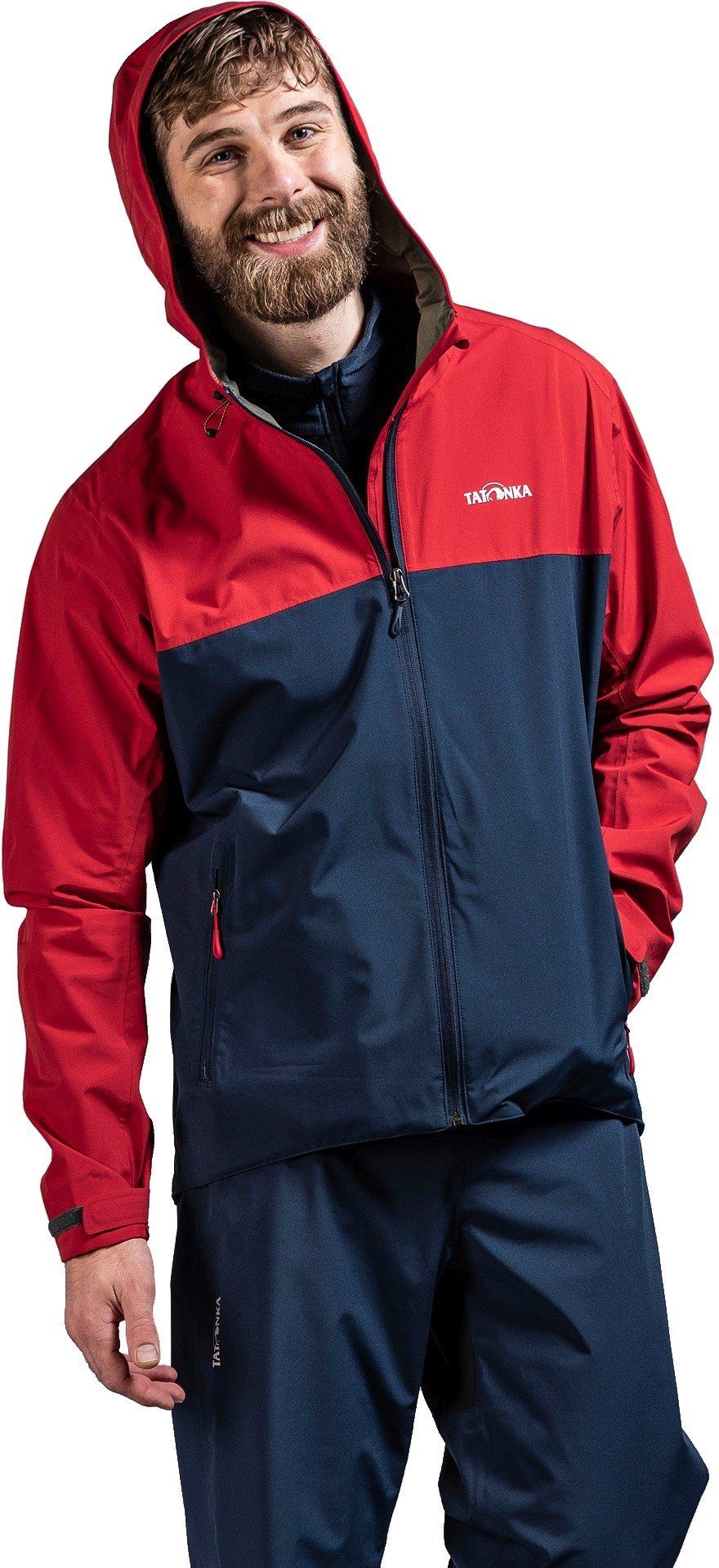 TATONKA® Regenjacke Morten Mens Bike Jacket dark navy/red carpet