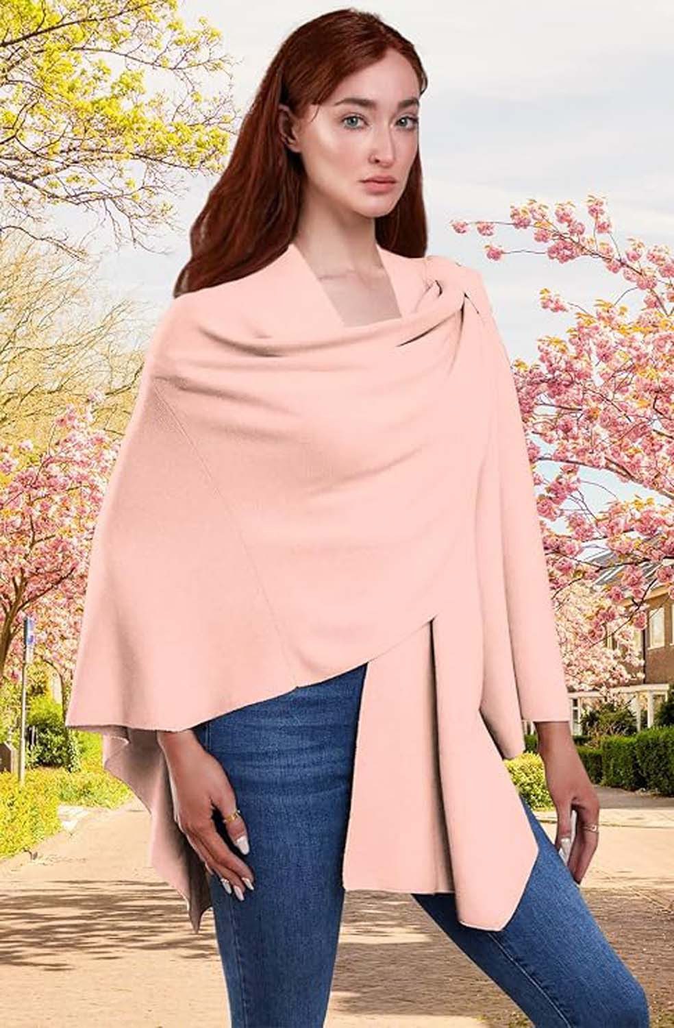 Oemmn Poncho Damen Schal,Poncho,Wärmender Schal für alle Jahreszeiten
