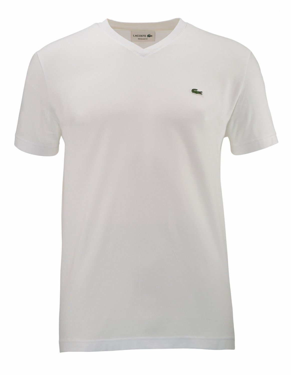 TH2036 T-Shirt V-Neck Lacoste T-Shirt weiß (1-tlg) basic