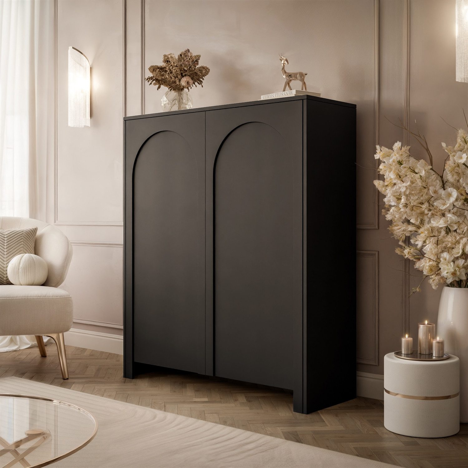 Lookway Kommode ARIADNA, hohe zweitürige Ausführung (1x Kommode), Breite: 104 cm