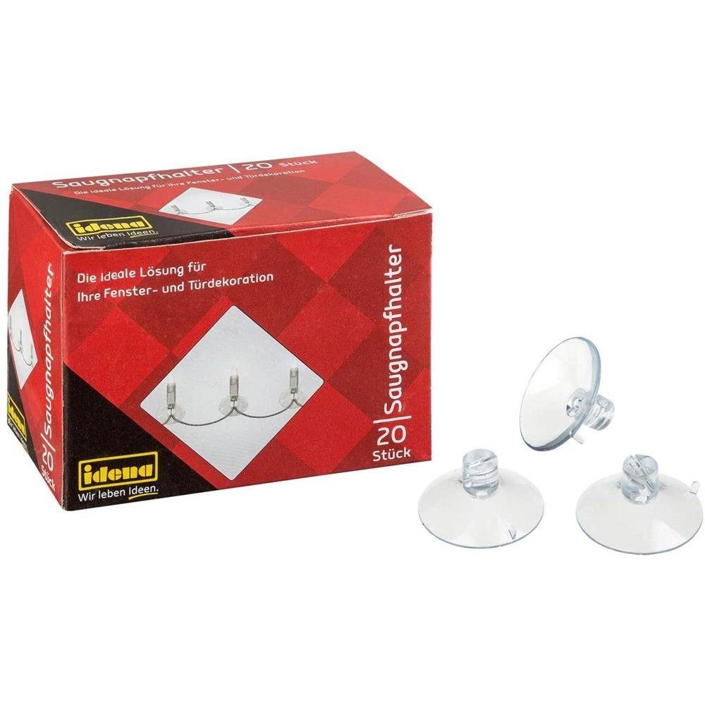 Lichterketten Saugnapfträger, für Idena, Dekoration transparent, (20-tlg), und