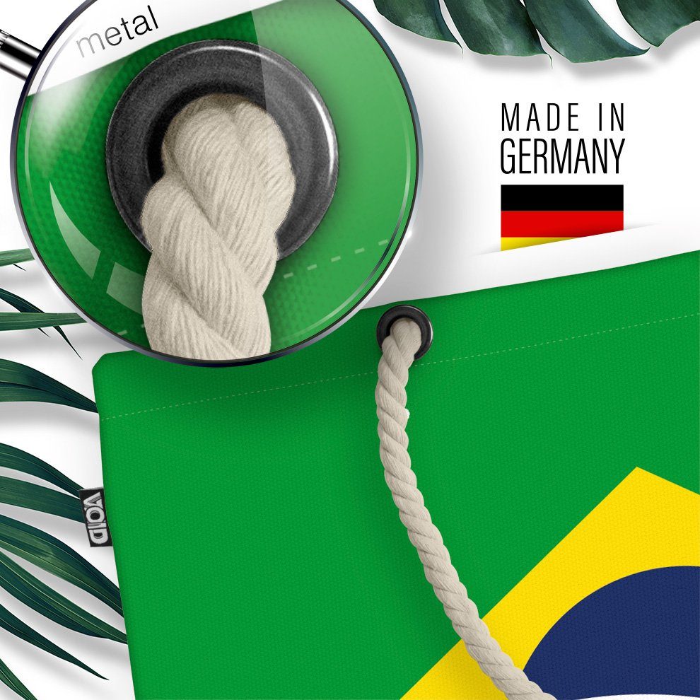 Brasilien Fahne WM (1-tlg), VOID Strandtasche Länderflagge Flagge