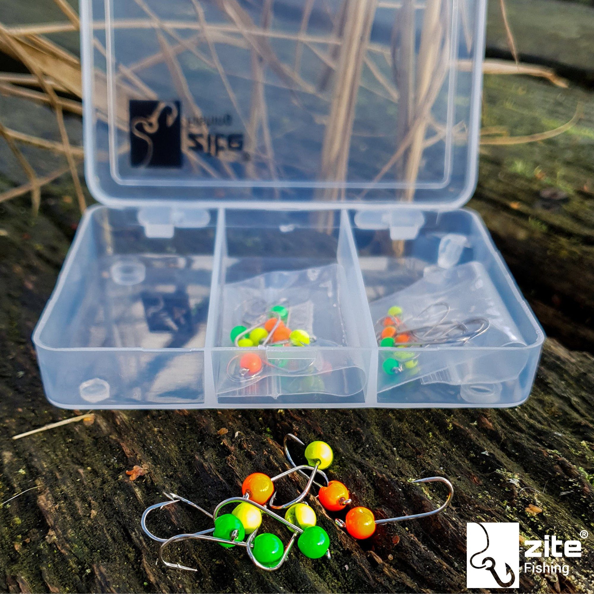 Zite Jighaken Neon Tungsten Micro Jigheads 0,3-1,2g Neon im Set 27 Stück