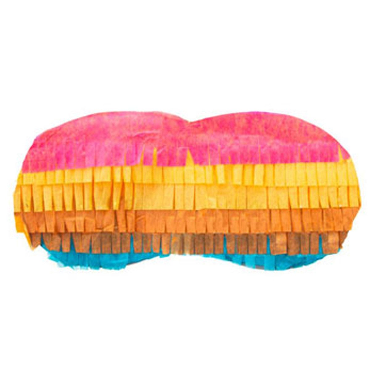 Funny Fashion Verkleidungsmaske Pinata Maske gestreift