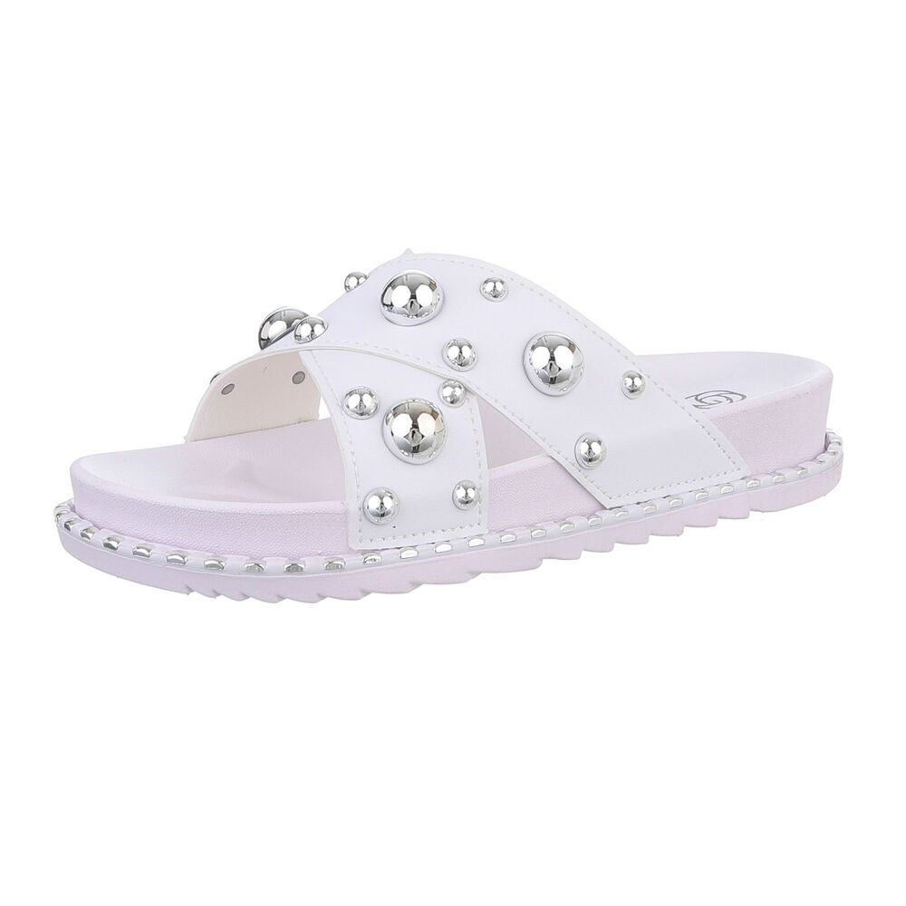 Ital-Design Damen Mules Freizeit Plateausandaletten (86527120) Keilabsatz/W günstig online kaufen
