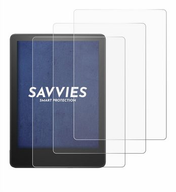 Savvies Schutzfolie für Amazon Kindle Paperwhite 2023 (11. Gen), Displayschutzfolie, 6 Stück, Folie klar