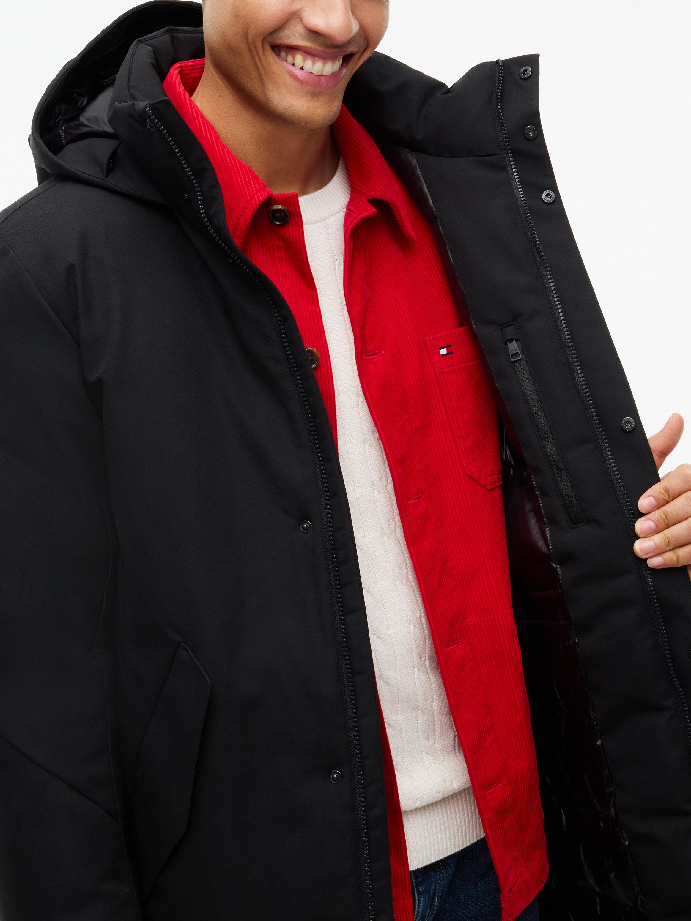 Tommy Hilfiger Kurzmantel TECH HOODED PADDED PARKA