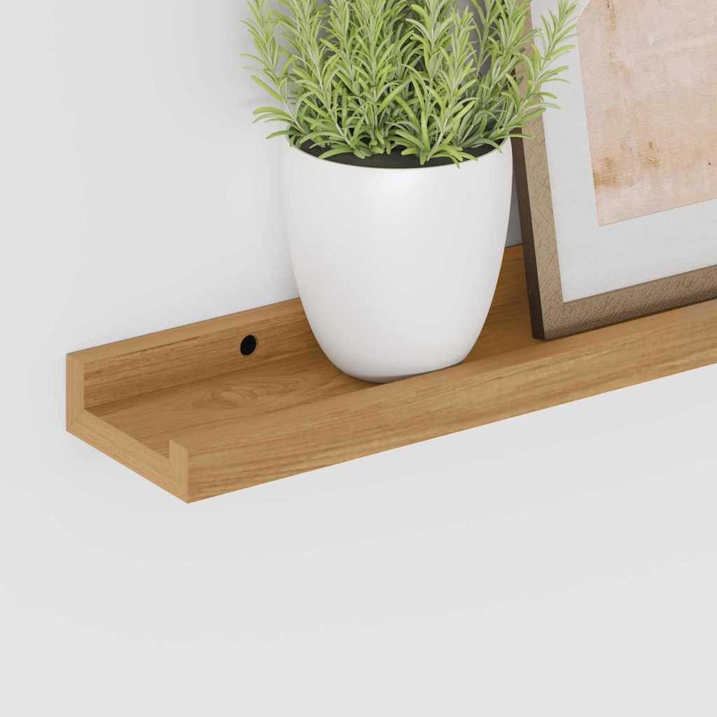 vidaXL Regal Wandregal 2 stk. Braun 40 x 9 x 3 cm Holzwerkstoff, 2-tlg., Wandregal 2 stk. Braun 40 x 9 x 3 cm Holzwerkstoff – Bild 5 von 5