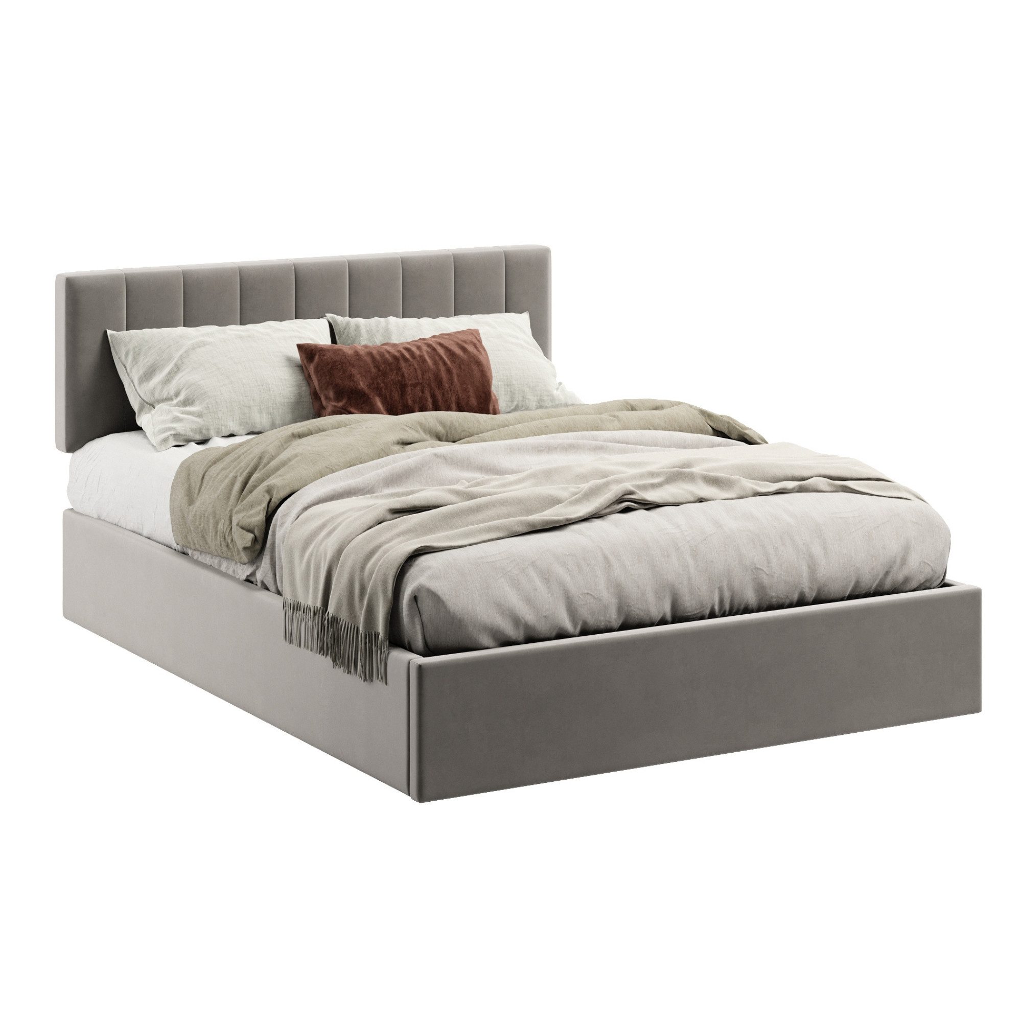 Home Collective Polsterbett mit Stauraum und Lattenrost Doppelbett Gepolste günstig online kaufen