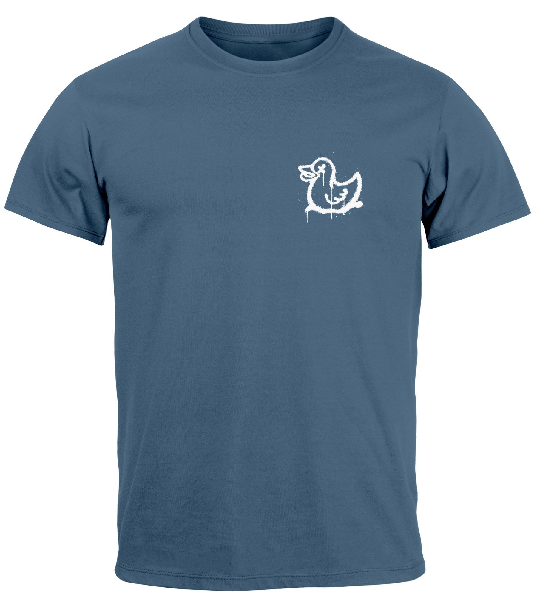 Neverless Print-Shirt Herren T-Shirt Drippy Duck günstig online kaufen