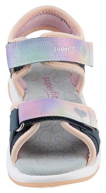 Superfit PEBBLES WMS: mittel Sandale, Sommerschuh, Klettschuh, Sandalette, mit süßen Glitzerverschlüssen