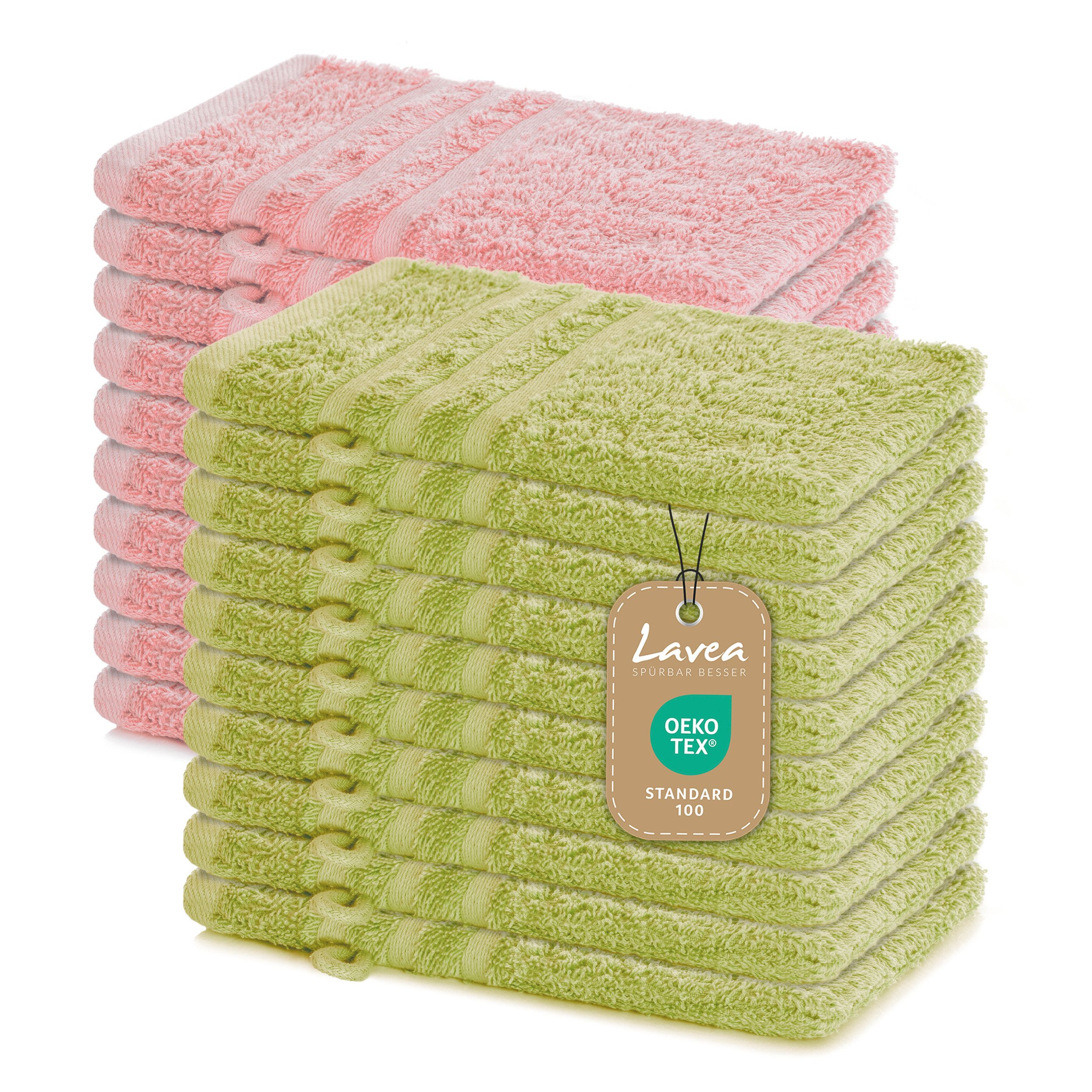 Lavea Handtuch Set Frottierserie Elena, Waschhandschuh günstig online kaufen