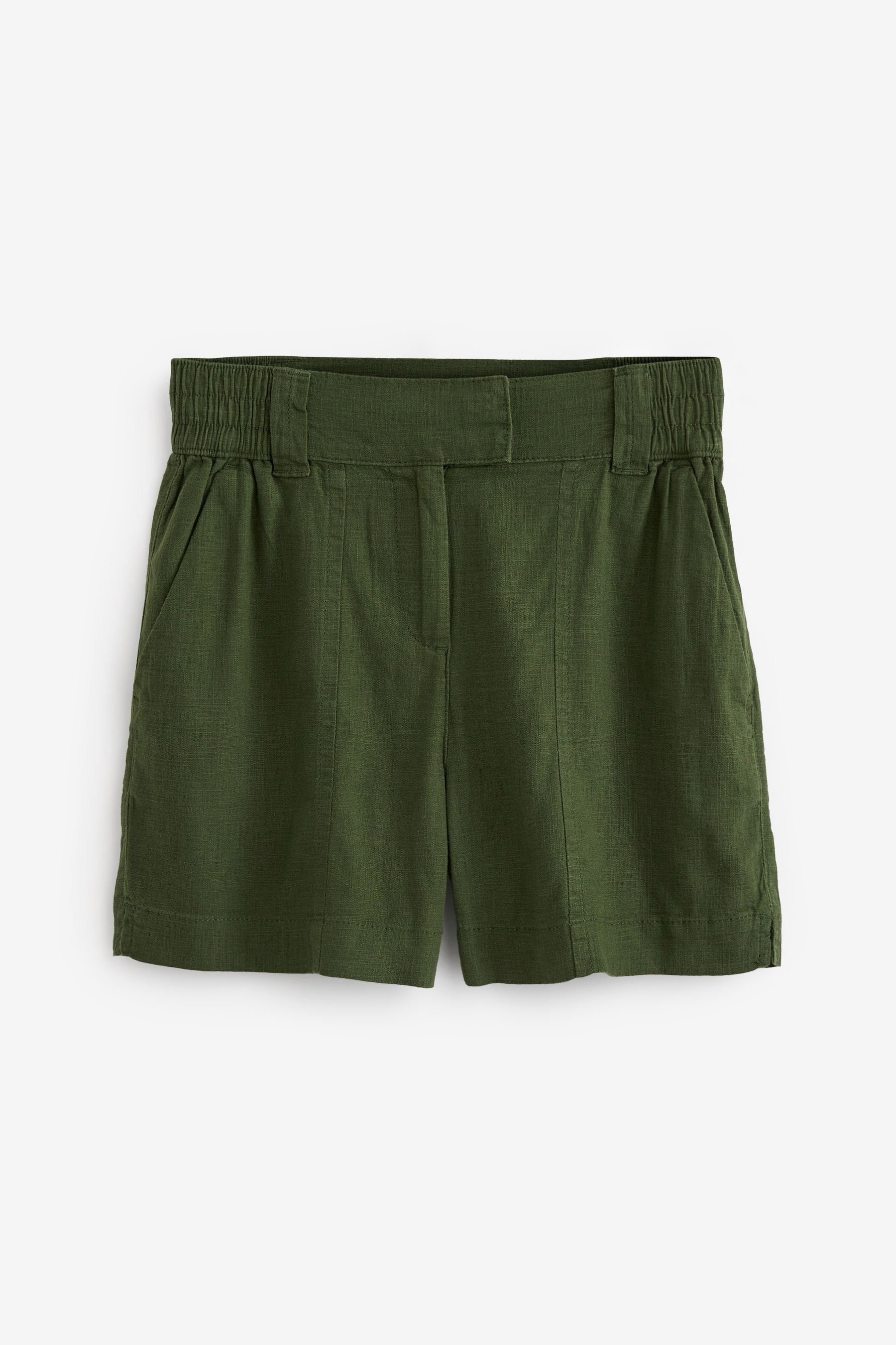 Next Shorts Shorts für Jungen aus Leinengemisch (1-tlg) Khaki Green