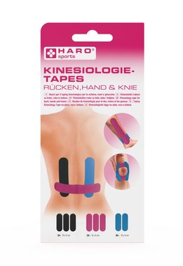 HARO-MC Kinesiologie-Tape Kinesiologie Tapes Rücken, Hand, Knie, stabilisiert Muskeln, Gelenke (8-St)