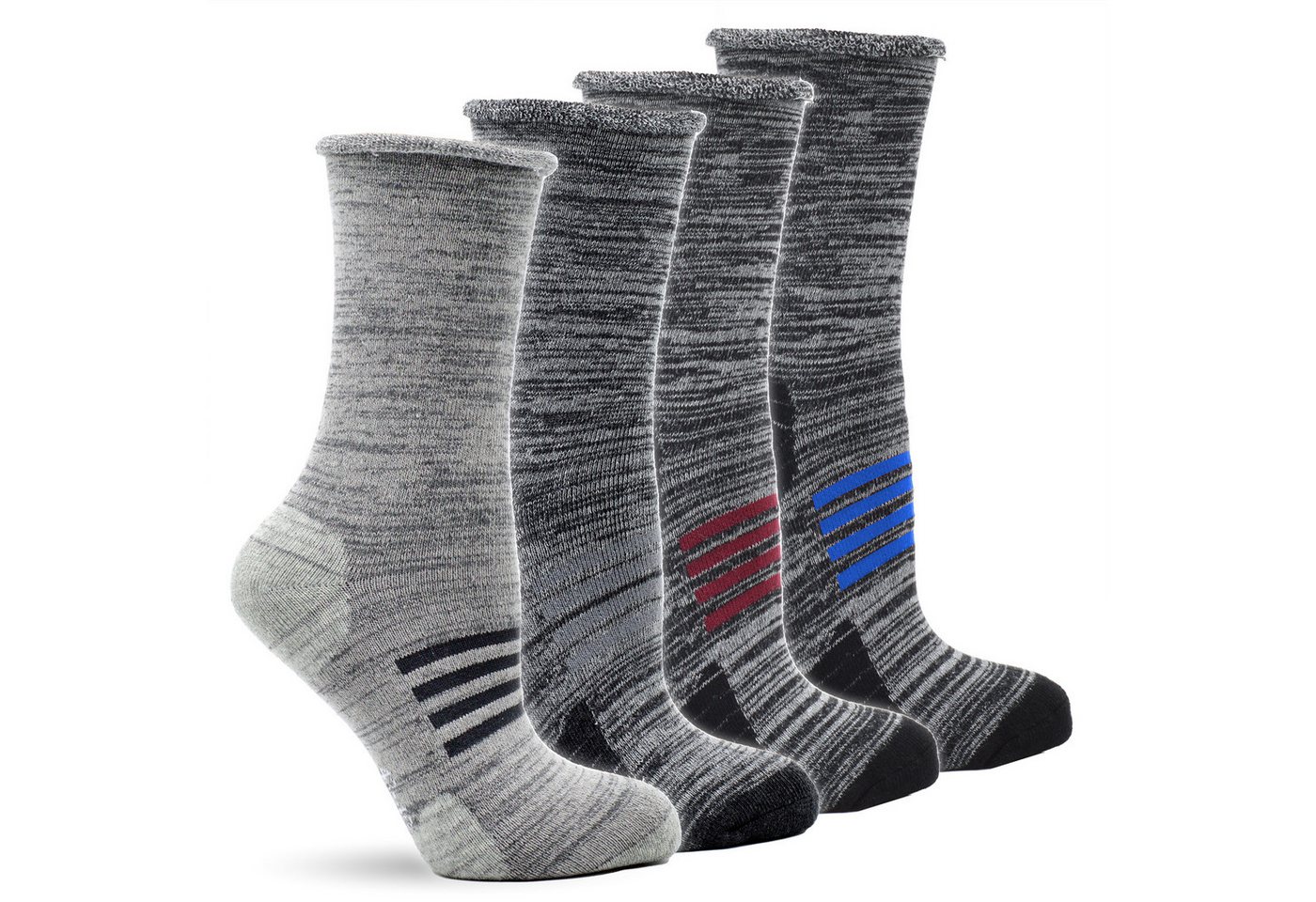 Frostfighter Thermosocken Herren + Damen Wintersocken ohne Gummi (6 Paar) fusselfreies Vollfrottee Innenfutter, dicke warme Socken