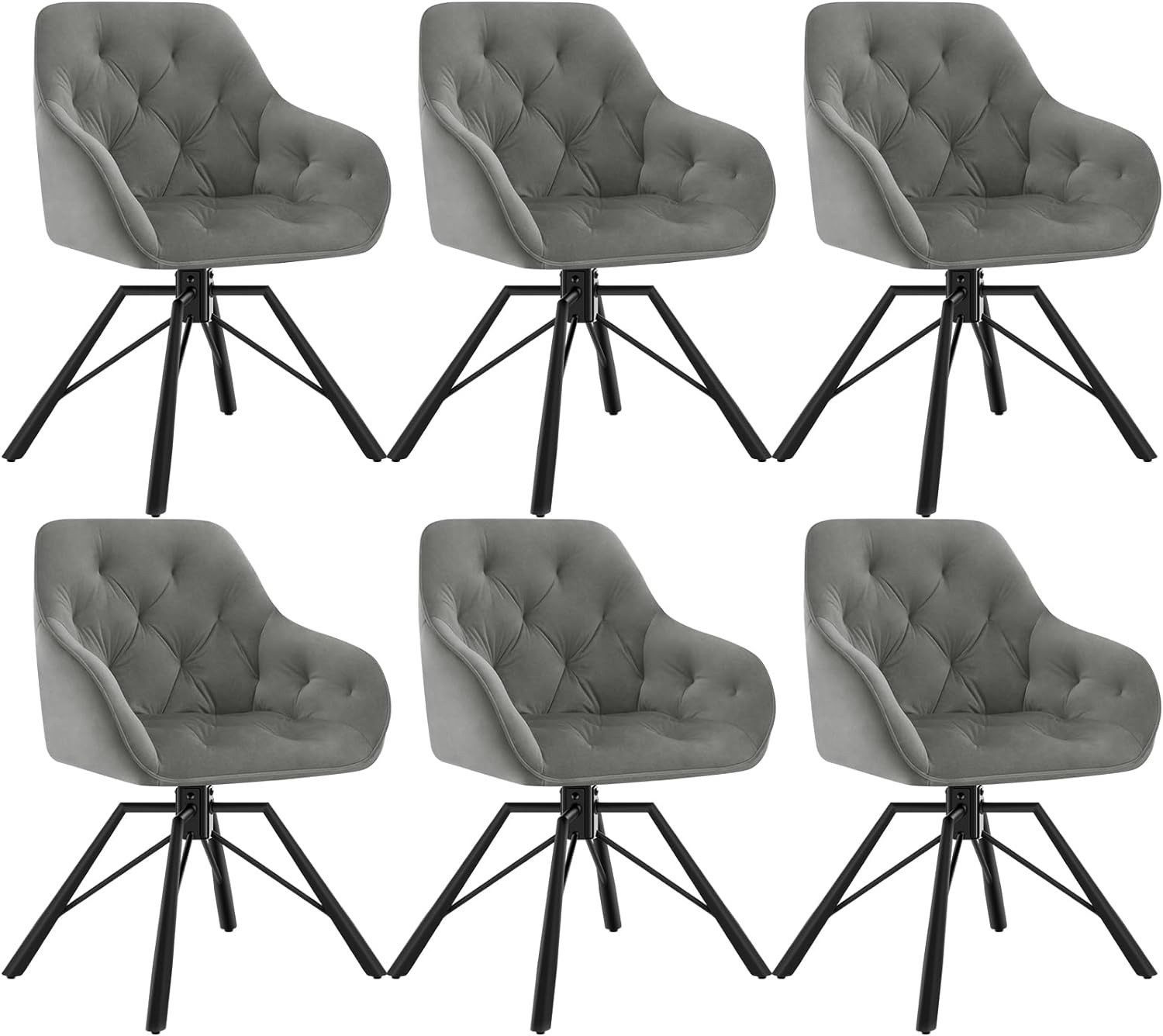 Woltu 4-Fußstuhl (6 St), drehbar, Esszimmerstuhl für Esszimmer Küche Wohnzi günstig online kaufen