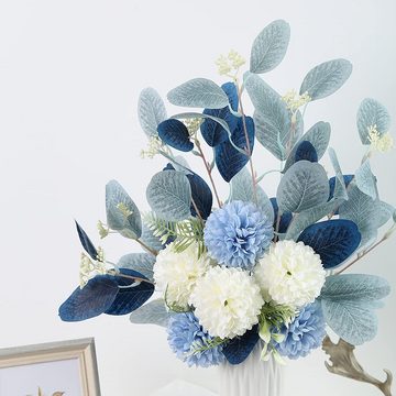 Kunstblumenstrauß Weiße gefälschte Blumen Blauer Blumenstrauß Hortensien Dekorationen, klarer Himmel