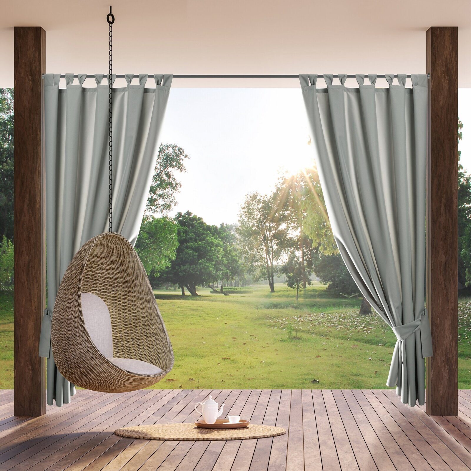 Eurofirany Outdoorvorhang GARDEN, wasserdichter Terrassenvorhang (1 St), Sc günstig online kaufen
