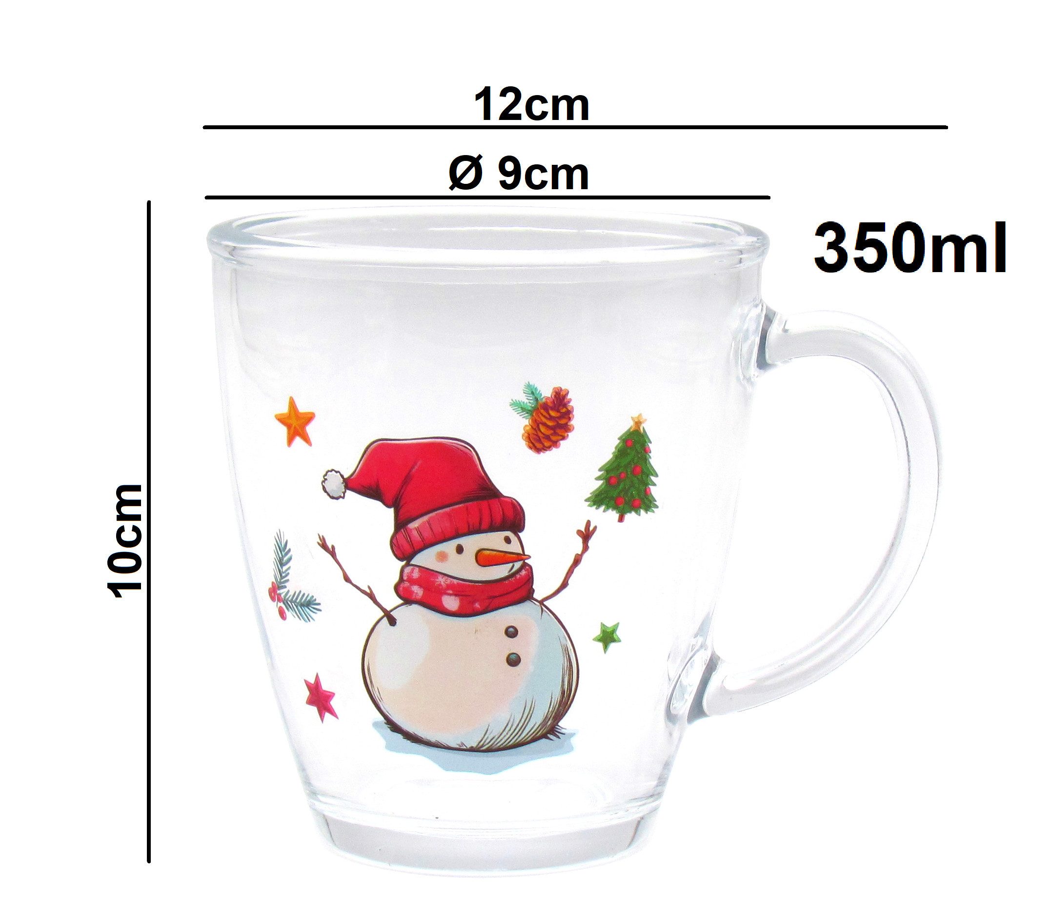 steinwohn Teeglas 6er Set Kinderpunsch- & Glühweingläser 350 ml, dickwandiges Qualitätsglas Mikrowellengeeignet – Bild 2 von 4