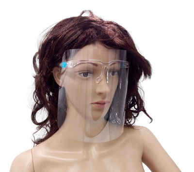 BURI Arbeitsschutzbrille Gesichtsschutz Visier mit Brillengestell Schutzschild Schutzschirm