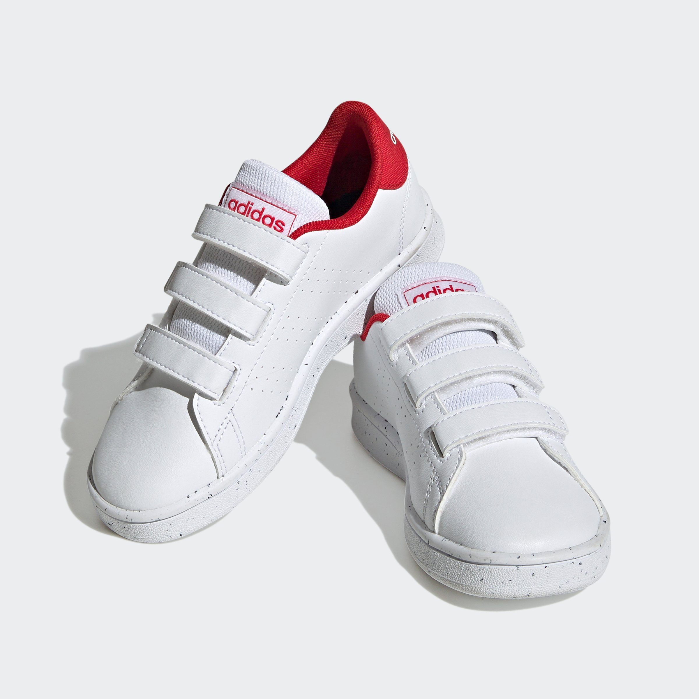 adidas Sportswear ADVANTAGE LIFESTYLE COURT HOOK-AND-LOOP Sneaker Design auf den Spuren des adidas Stan Smith Cloud White / Cloud White / Better Scarlet