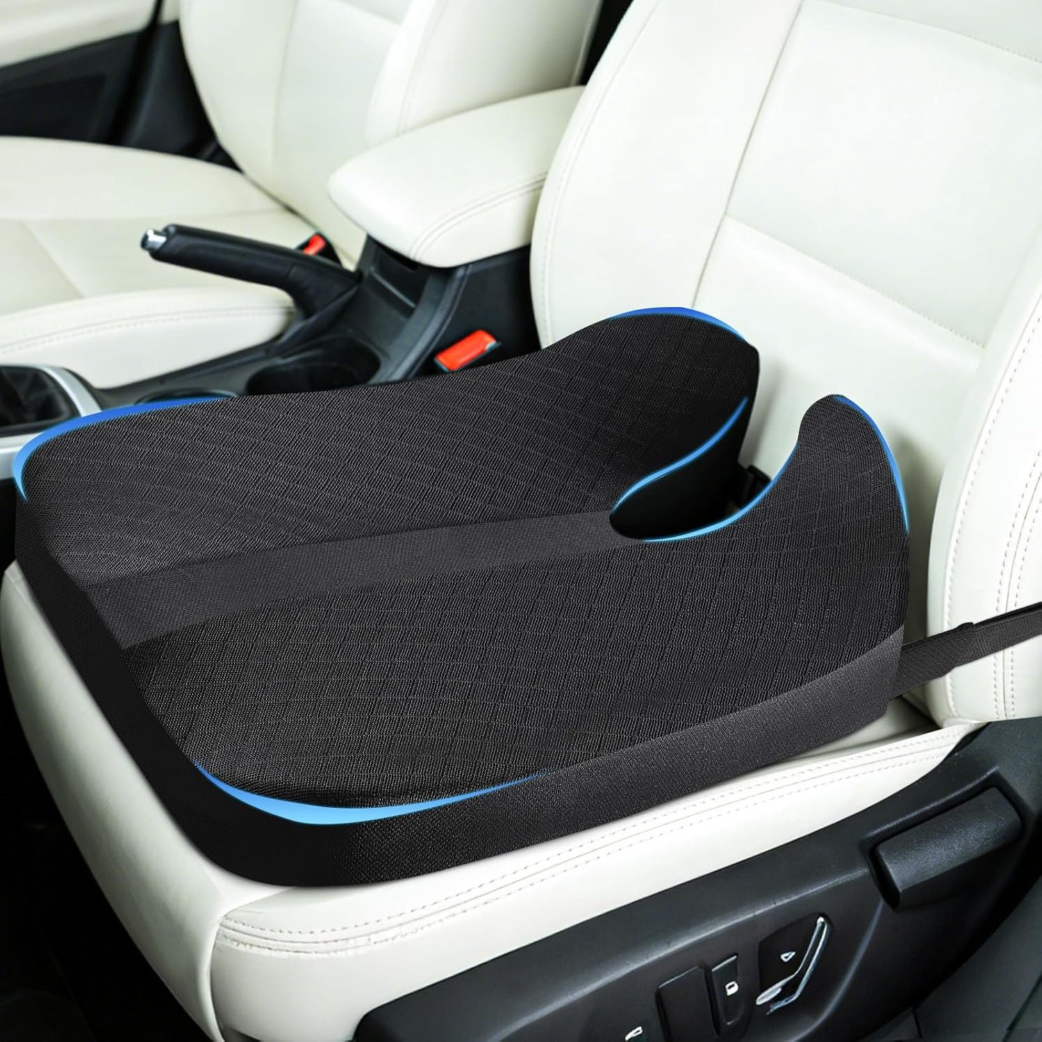 MOPUEA Sitzkissen Auto Memory Schaum Autositzkissen Orthopädisches Sitzkissen, Ergonomisch Steißbein Entlastung Druckfrei Atmungsaktiv Für Bürostuhl
