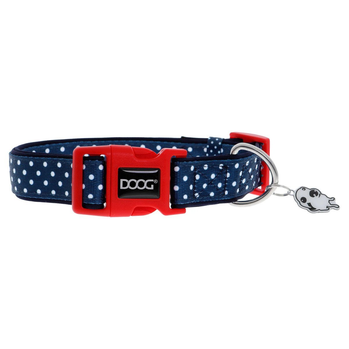 DOOG Hunde-Halsband Halsband Stella navy/polka dot