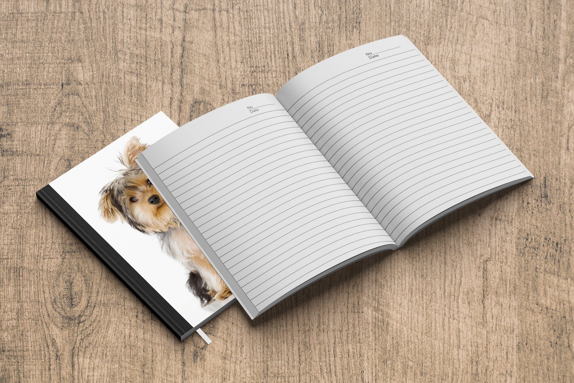 MuchoWow Notizbuch Haushaltsbuch Porträt A5, Yorkshire-Terriers, 98 Tagebuch, Merkzettel, Notizheft, Journal, eines Seiten