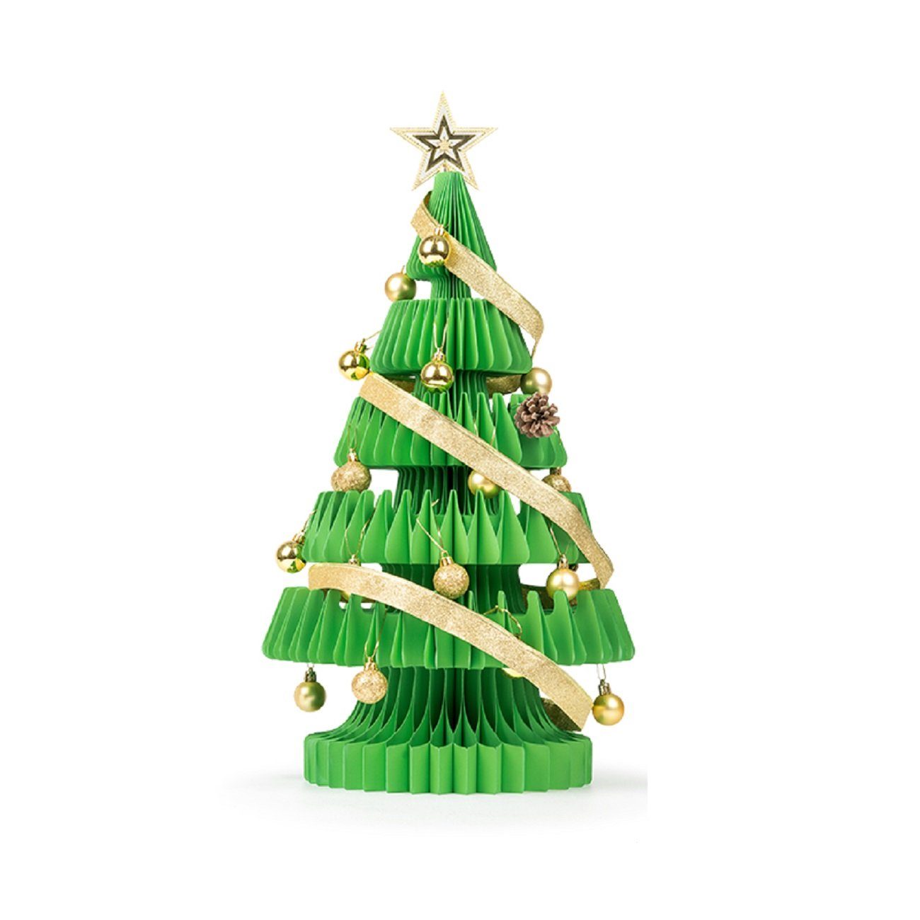 ih paper Tanne, Weihnachtsbaum Künstlicher Papp leicht Tannenbaum, & zu Waben faltbar Baum, Pappe Struktur verstauen Grün Design
