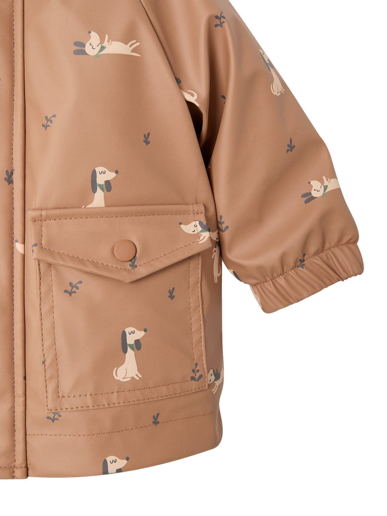 vertbaudet Regenjacke Baby Regenjacke mit Kapuze und Teddyfleece-Futter – Bild 5 von 5
