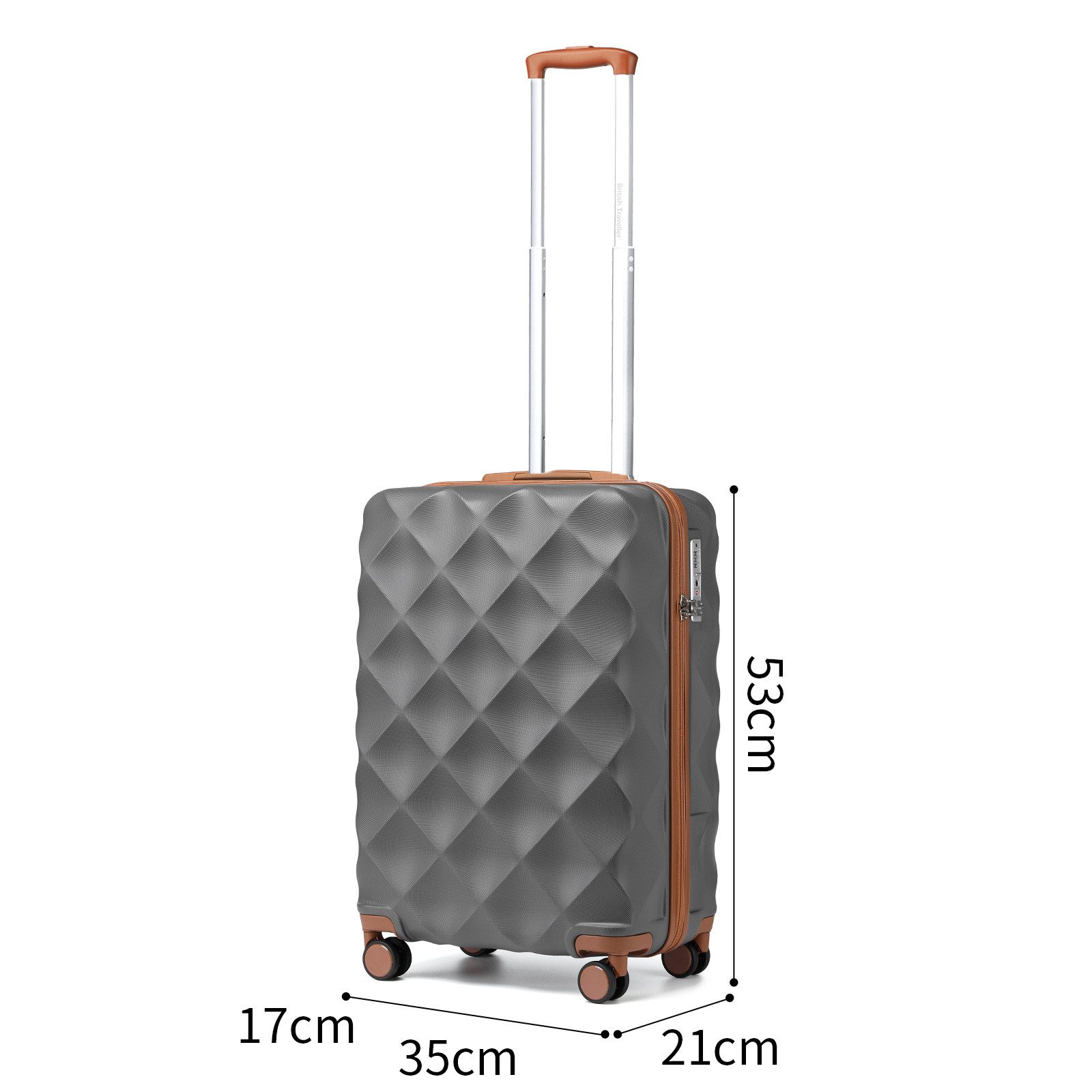 British Traveller Koffer ABS+PC Trolley mit TSA-Schloss, Ideal als Reisekof günstig online kaufen