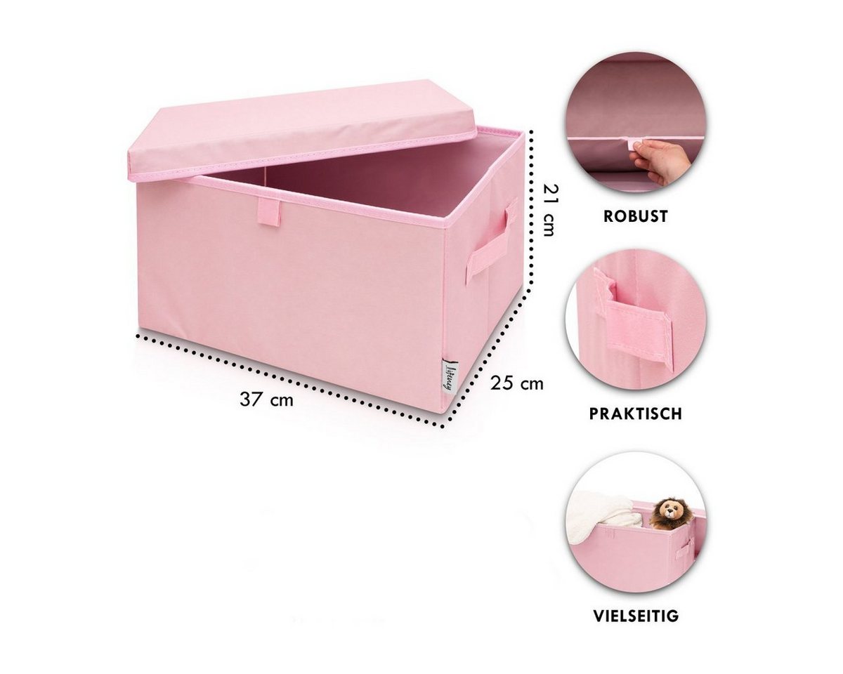 Thumbnail - Lifeney Faltbox Aufbewahrungsbox, Rosa, groß, 2er Set