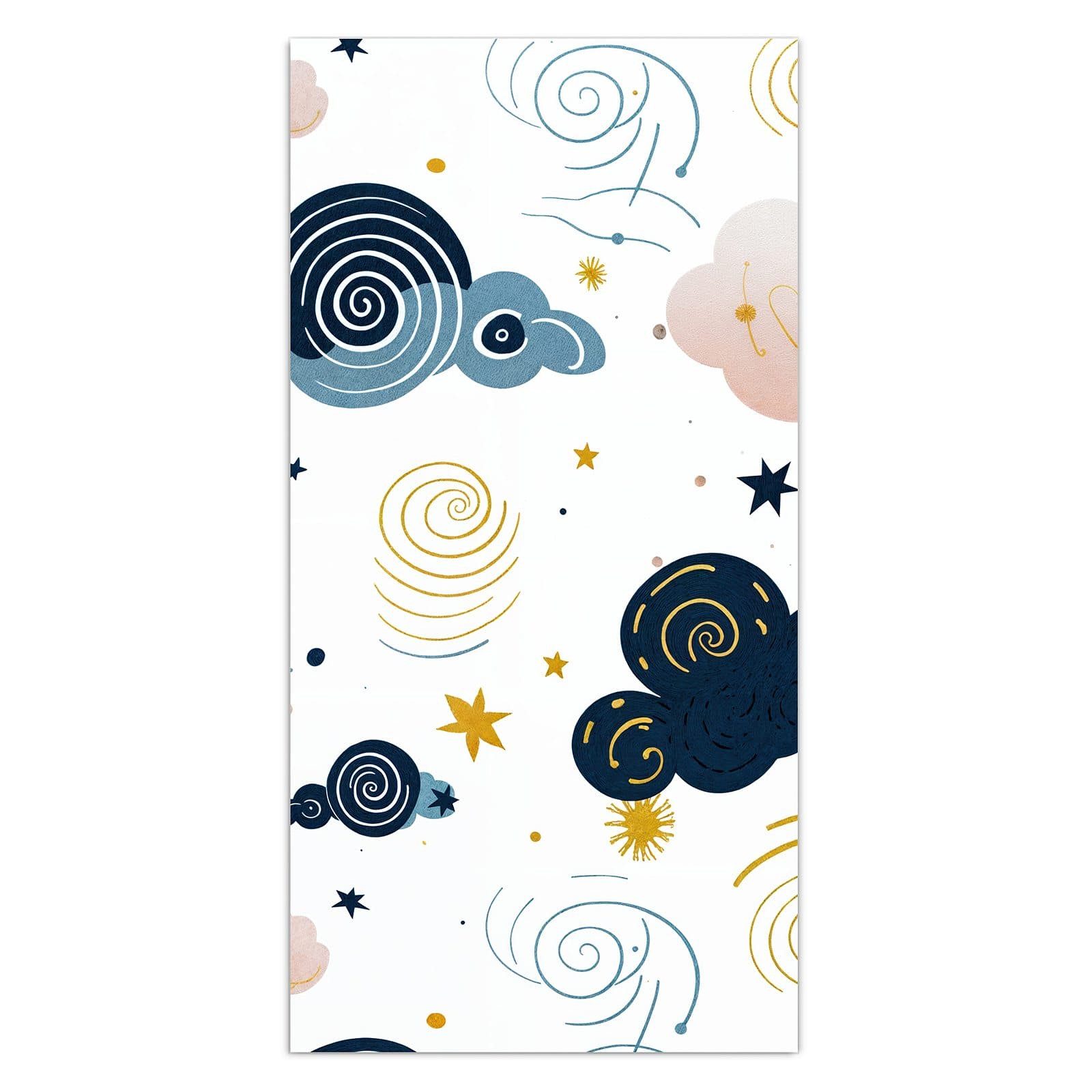 Primedeco Glasbild Wandbild Wirbelwolken Design mit Aufhängung, Muster (21 verschiedene Größen, 1 St), Elegante Aufhängung