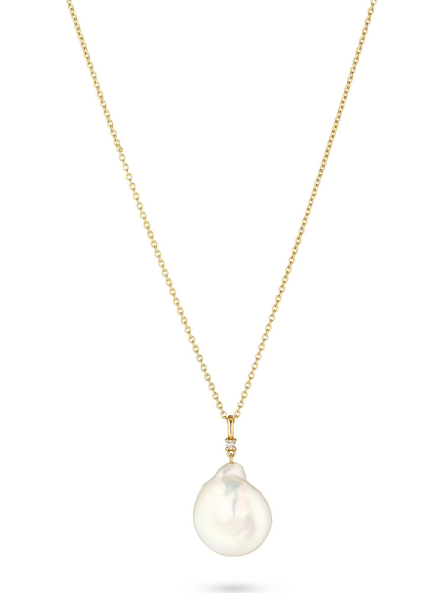 YAMOKO Collier YAMOKO Damen-Kette 585er Gelbgold 1 Süßwasserperle
