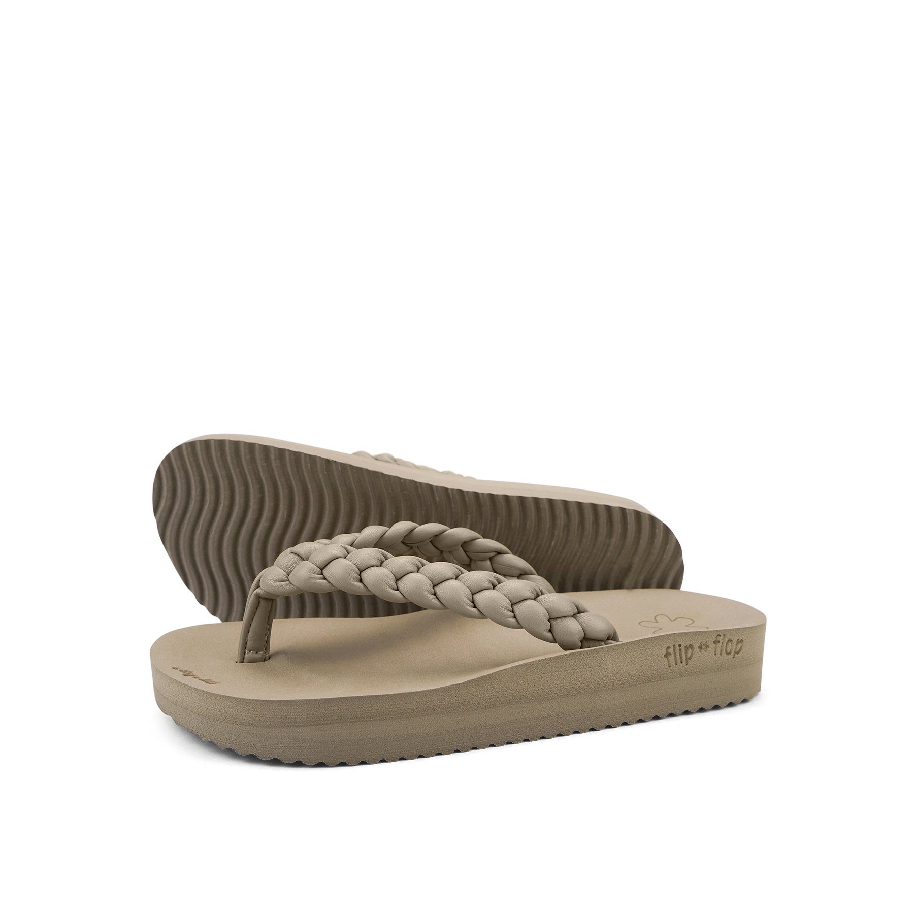 Flip Flop wedgy*weave Zehentrenner taupe