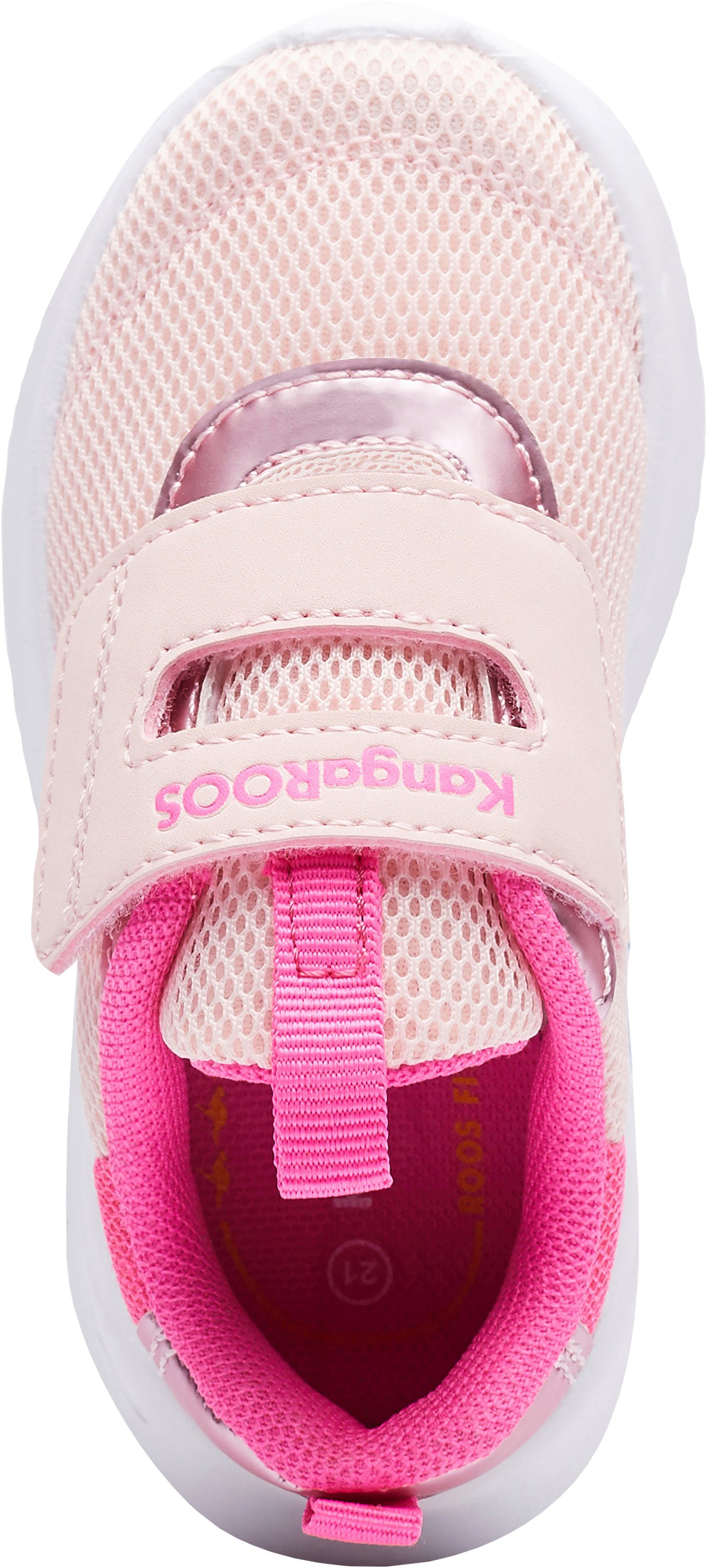 Sporty Klettverschluss rosa-pink mit V Sneaker KangaROOS K-IR